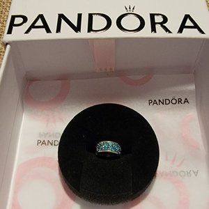 Pandora Teal Pavé Clip Charm